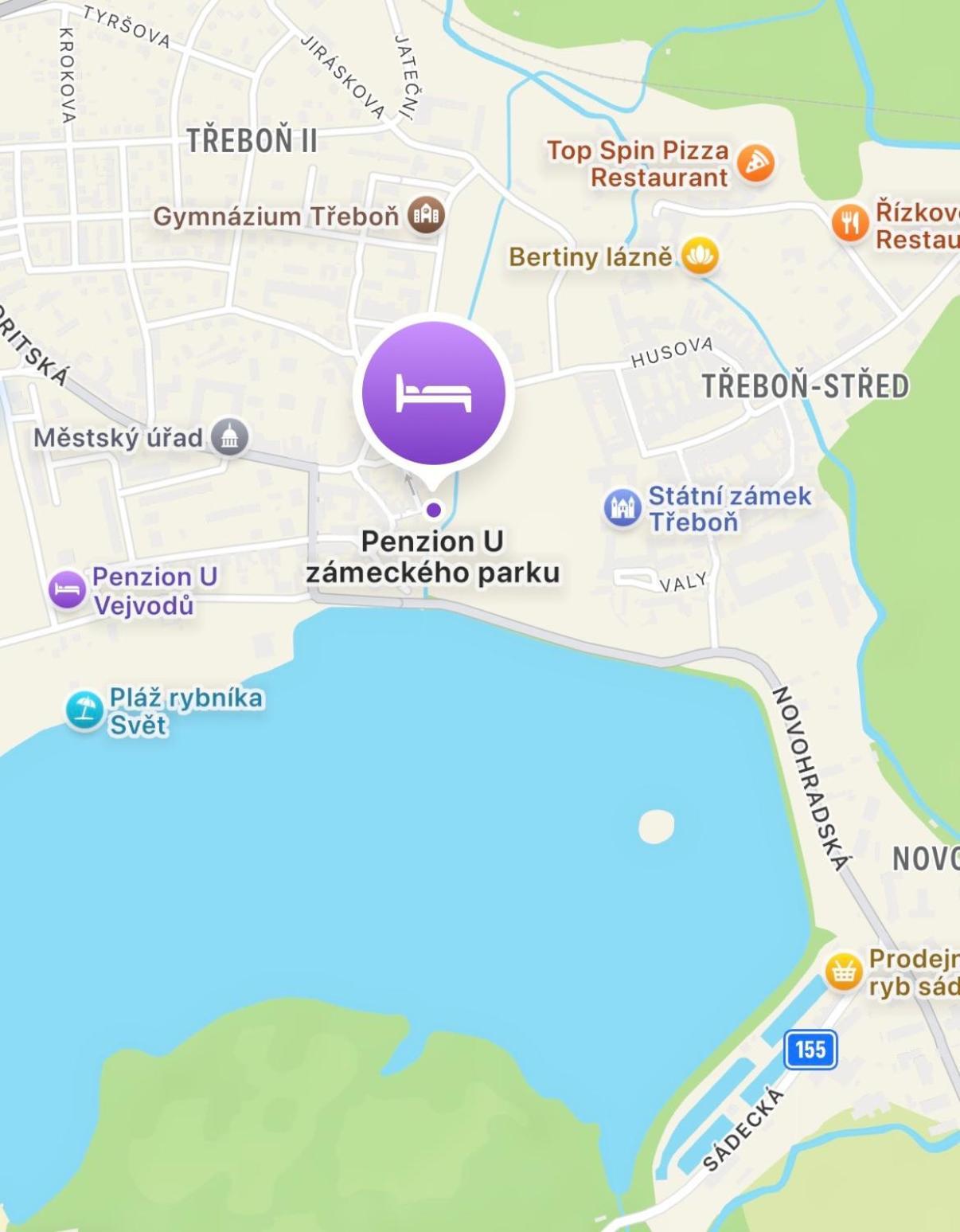 Penzion U Zameckeho Parku Třeboň Exterior foto
